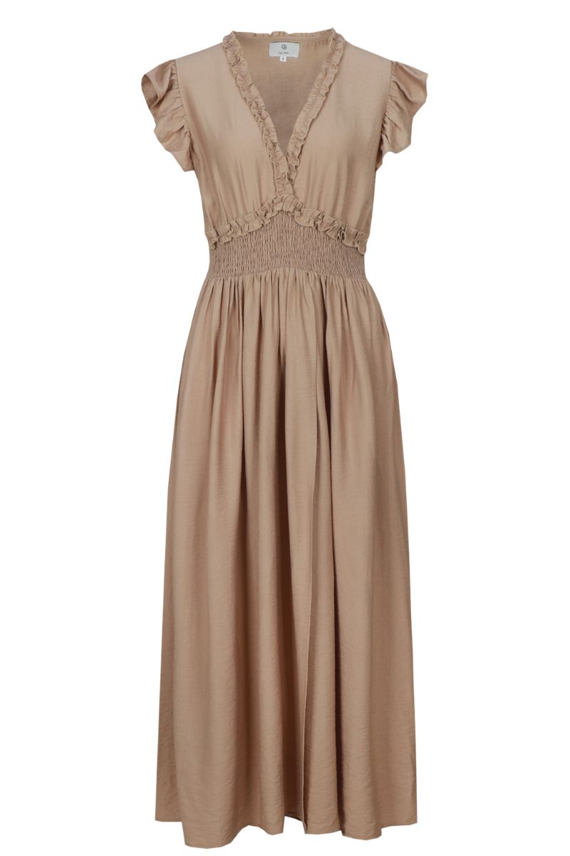 Dilja Dress Khaki | veelzijdige jurk bij Feliz